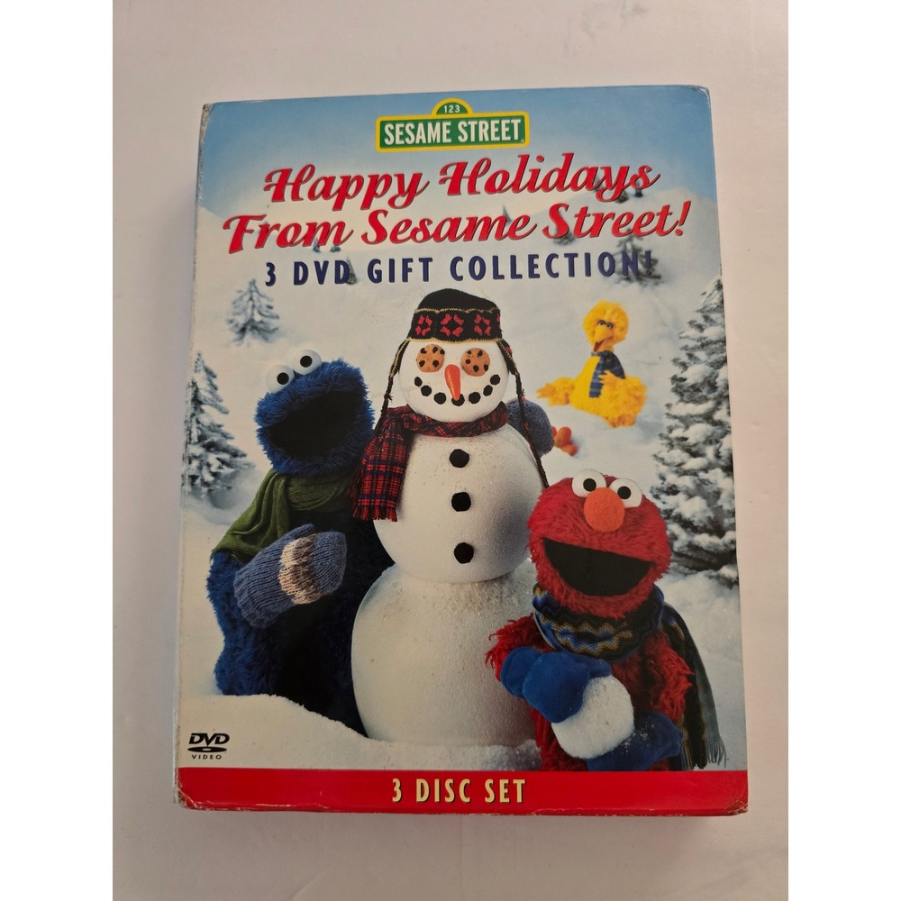 Sesame Street Happy Holidays 3 DVD Gift Collection Elmo Christmas Eve Muppets